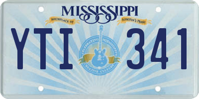 MS license plate YTI341