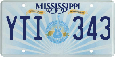 MS license plate YTI343