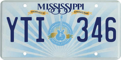 MS license plate YTI346