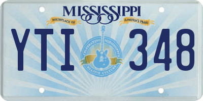 MS license plate YTI348
