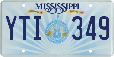 MS license plate YTI349