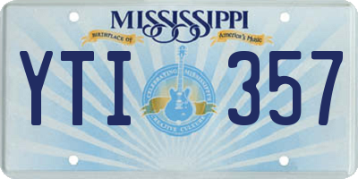 MS license plate YTI357