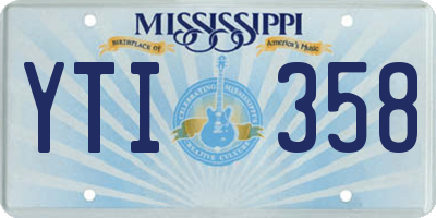 MS license plate YTI358