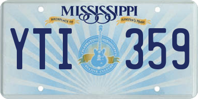 MS license plate YTI359