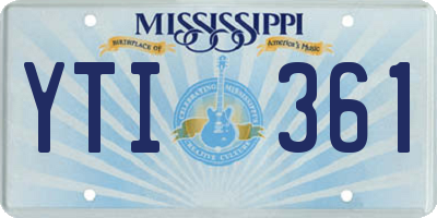 MS license plate YTI361