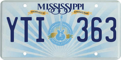 MS license plate YTI363