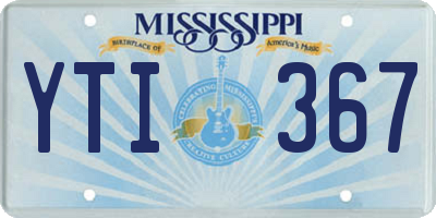 MS license plate YTI367