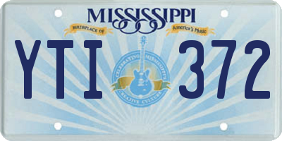MS license plate YTI372