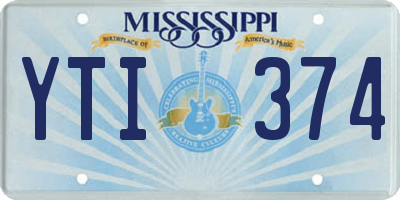 MS license plate YTI374