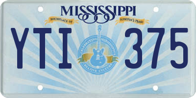 MS license plate YTI375