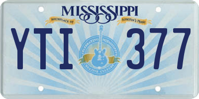 MS license plate YTI377
