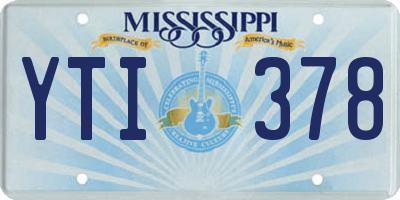 MS license plate YTI378