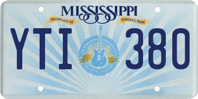 MS license plate YTI380