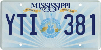 MS license plate YTI381