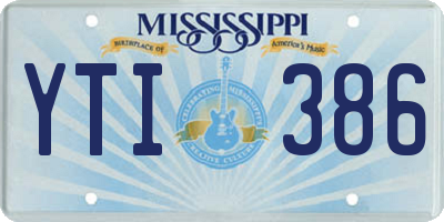 MS license plate YTI386