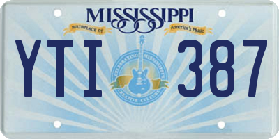 MS license plate YTI387