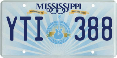 MS license plate YTI388