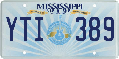 MS license plate YTI389