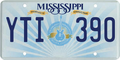 MS license plate YTI390