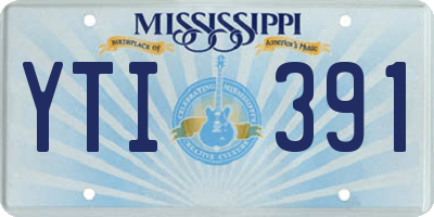 MS license plate YTI391