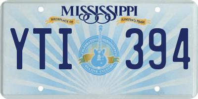 MS license plate YTI394