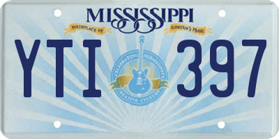 MS license plate YTI397