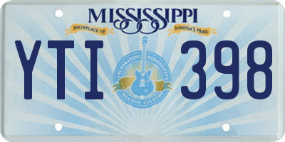 MS license plate YTI398