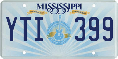 MS license plate YTI399