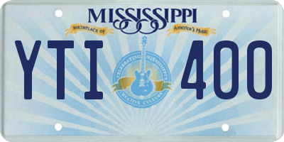 MS license plate YTI400