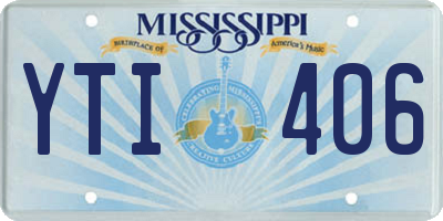 MS license plate YTI406