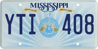 MS license plate YTI408