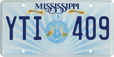 MS license plate YTI409