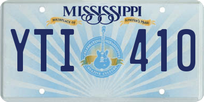 MS license plate YTI410