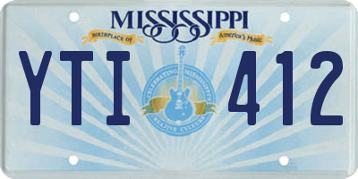 MS license plate YTI412