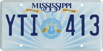 MS license plate YTI413