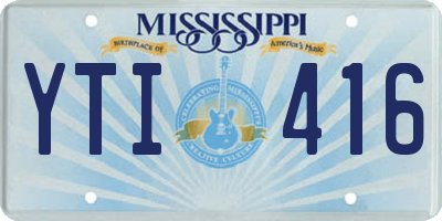 MS license plate YTI416