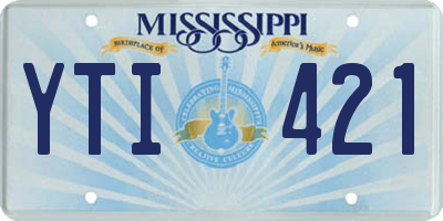 MS license plate YTI421
