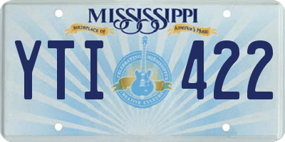 MS license plate YTI422