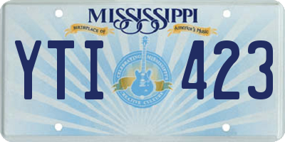 MS license plate YTI423