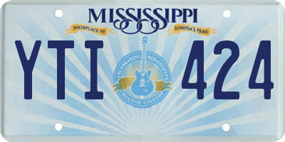 MS license plate YTI424