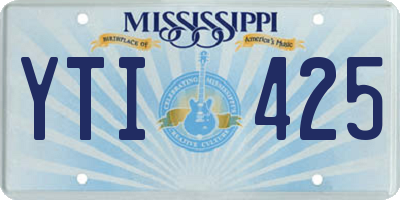 MS license plate YTI425