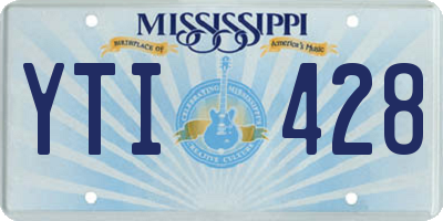 MS license plate YTI428