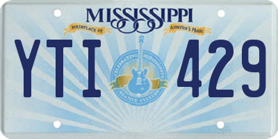 MS license plate YTI429