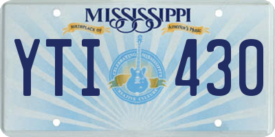MS license plate YTI430