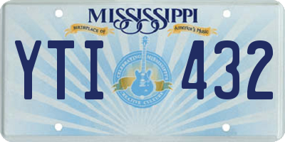 MS license plate YTI432