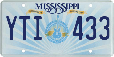 MS license plate YTI433