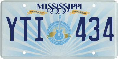 MS license plate YTI434