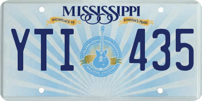 MS license plate YTI435