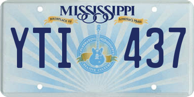 MS license plate YTI437