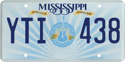 MS license plate YTI438